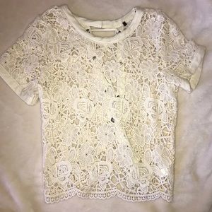 White crochet top